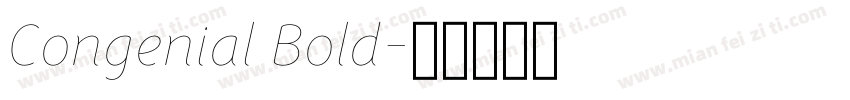 Congenial Bold字体转换